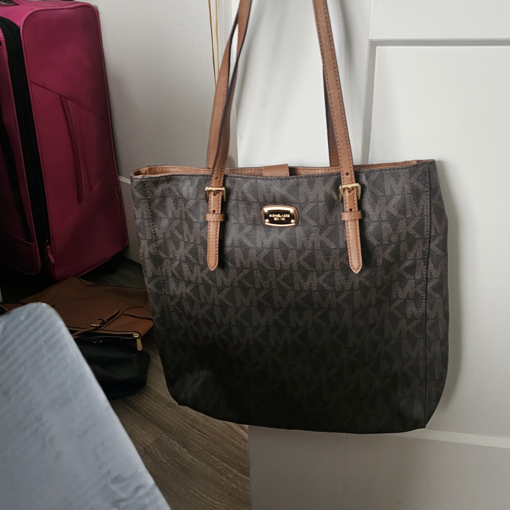 Michael Kors Dark Brown Monogram Tote
